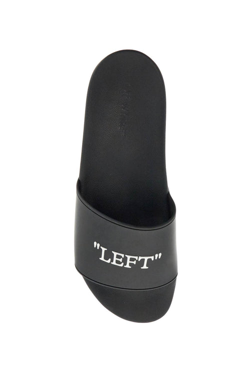 Off-White Men's Rubber Slides For Left And Right