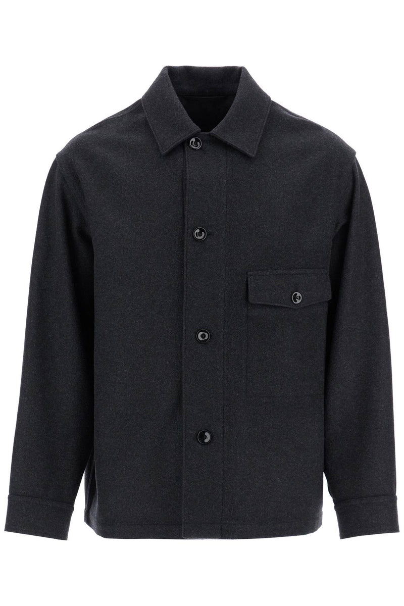 Lemaire Men's Wool Felt Overshirt In