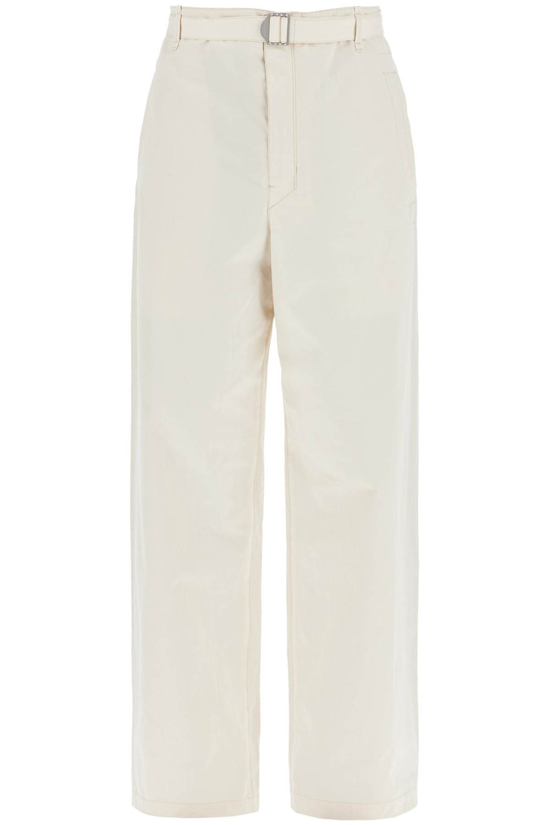 Lemaire Men's Straight-Cut Pants With Belt