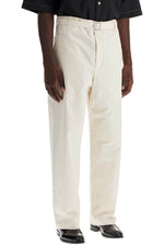 Lemaire Men's Straight-Cut Pants With Belt