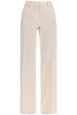 Tom Ford Women's High Waist Wide Leg Pants In Virgin Wool Light Blush