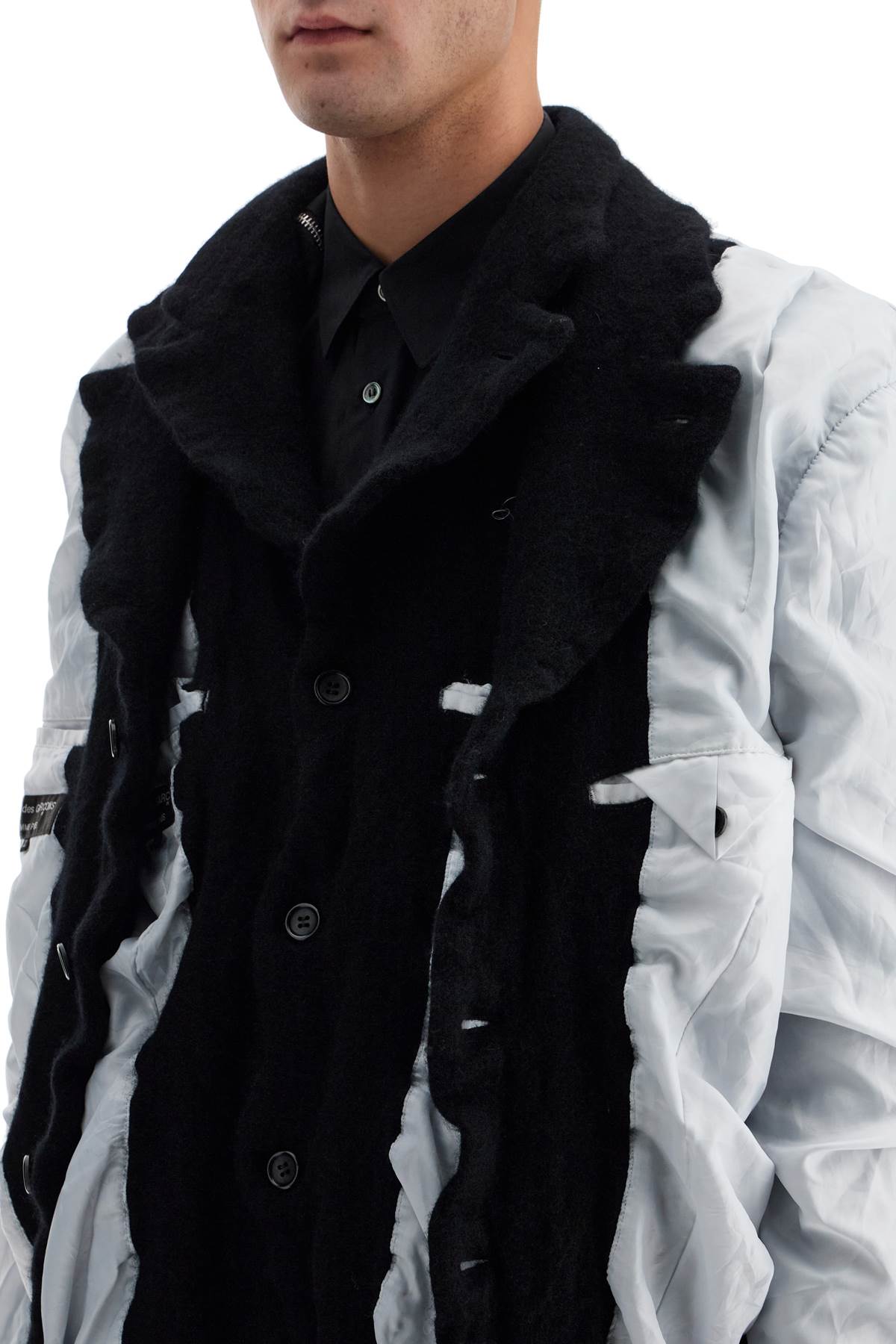 Comme Des Garcons Homme Plus Men's Layered Jacket With Inside Out Effect