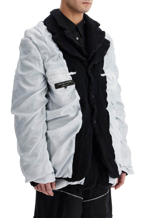 Comme Des Garcons Homme Plus Men's Layered Jacket With Inside Out Effect