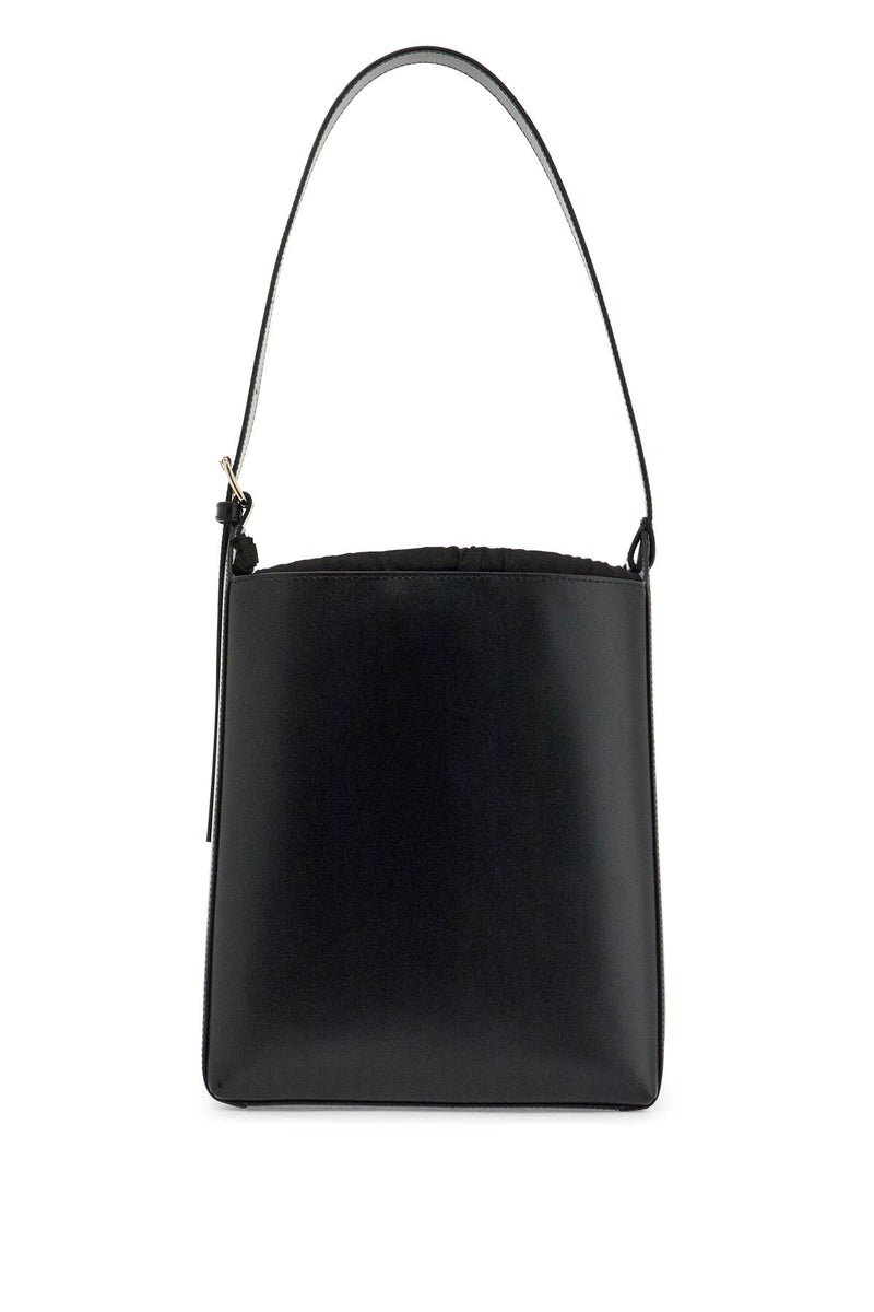 A.P.C. Women's Minimalist Black Leather Crossbody Bag With Adjustable Strap