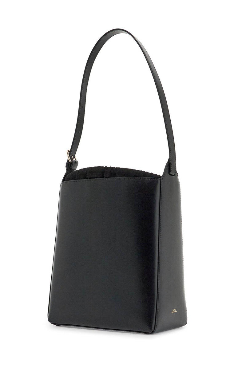 A.P.C. Women's Minimalist Black Leather Crossbody Bag With Adjustable Strap