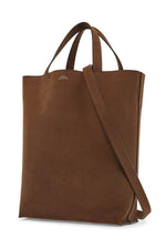 A.P.C. Men's Medium Brown Calfskin Bag With Removable Shoulder Strap Cabas Maiko