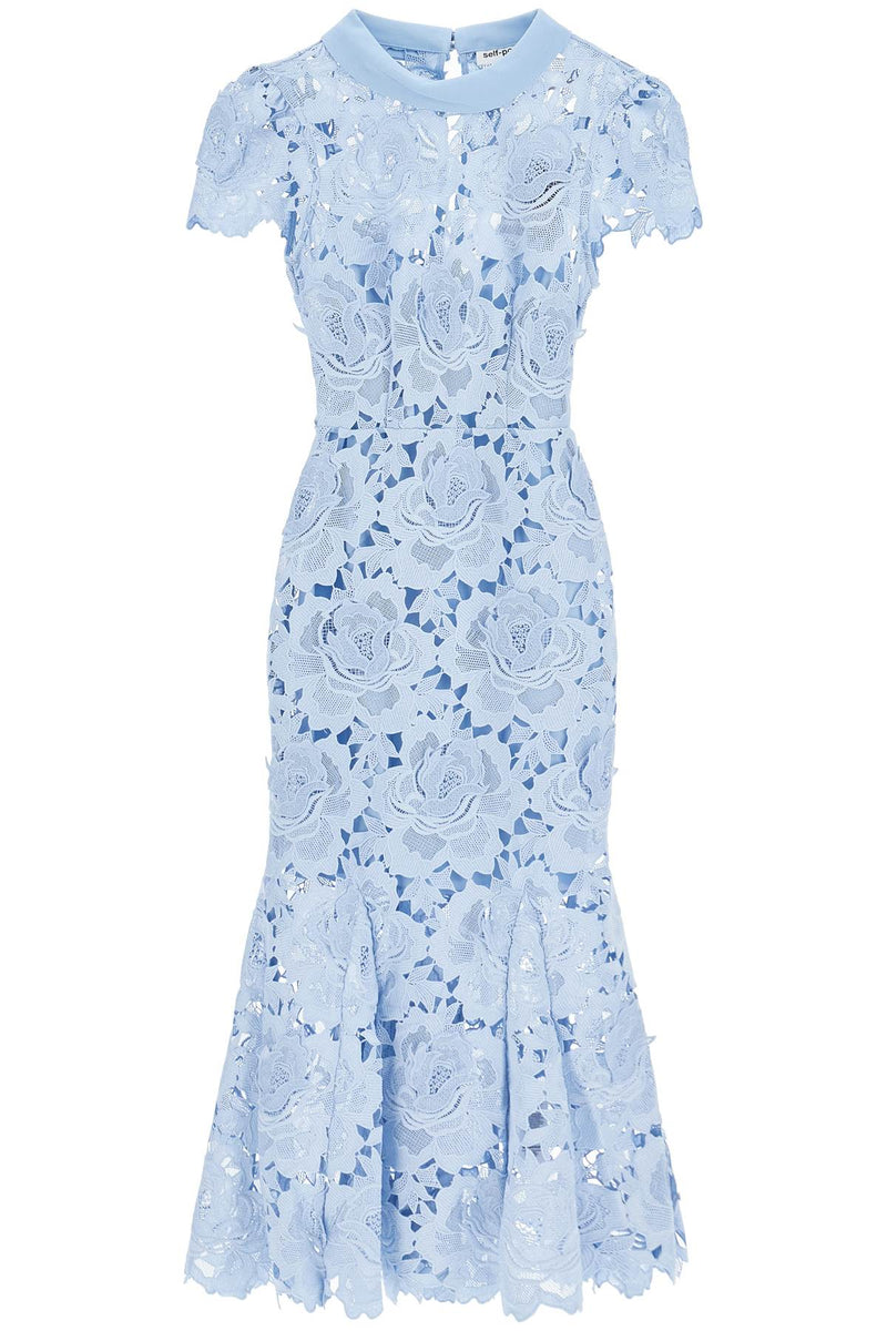 Self Portrait Floral Lace Midi Dress With Eight