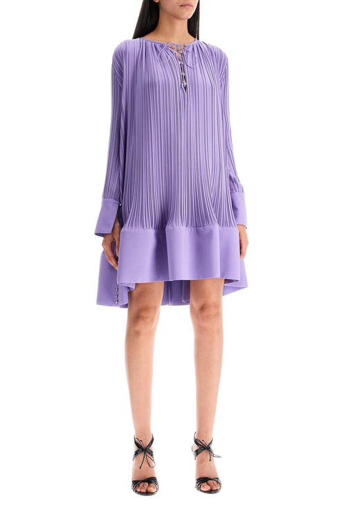 Lanvin Women's Short Pleated Dress With Ruffles