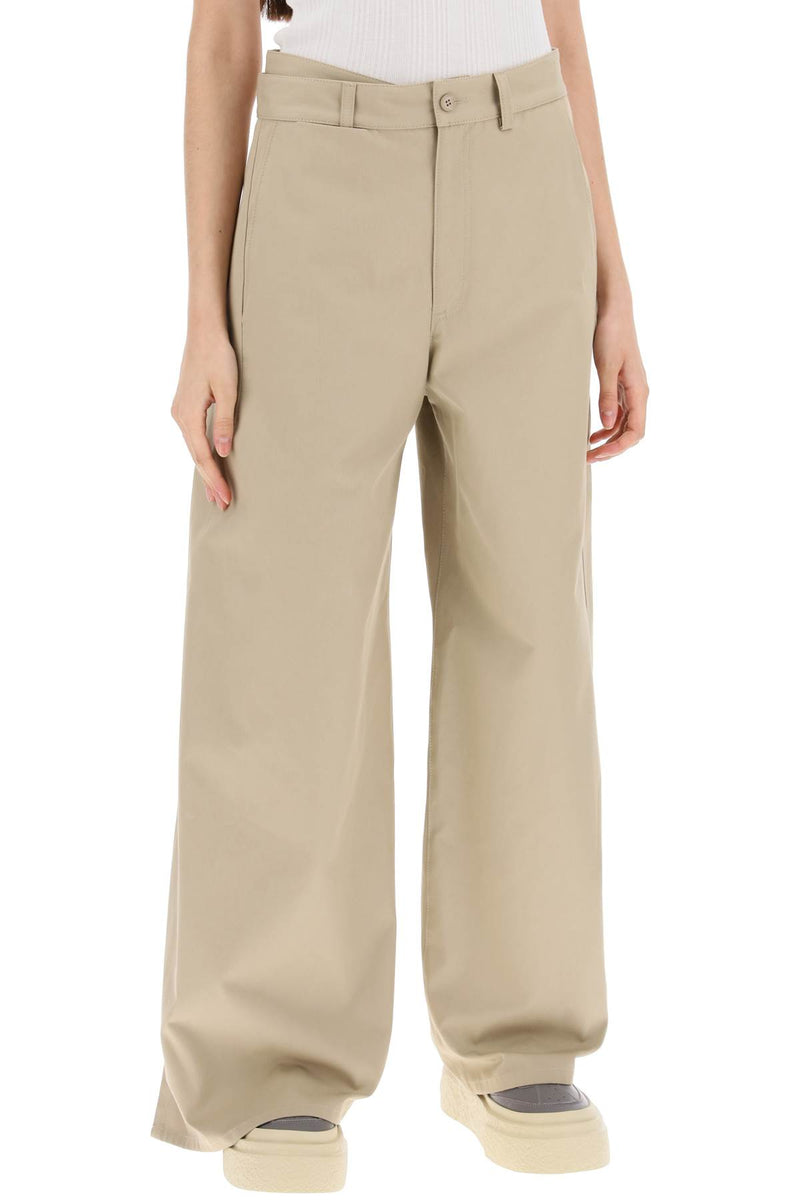 Mm6 Maison Margiela Women's Cotton Gabardine Trousers