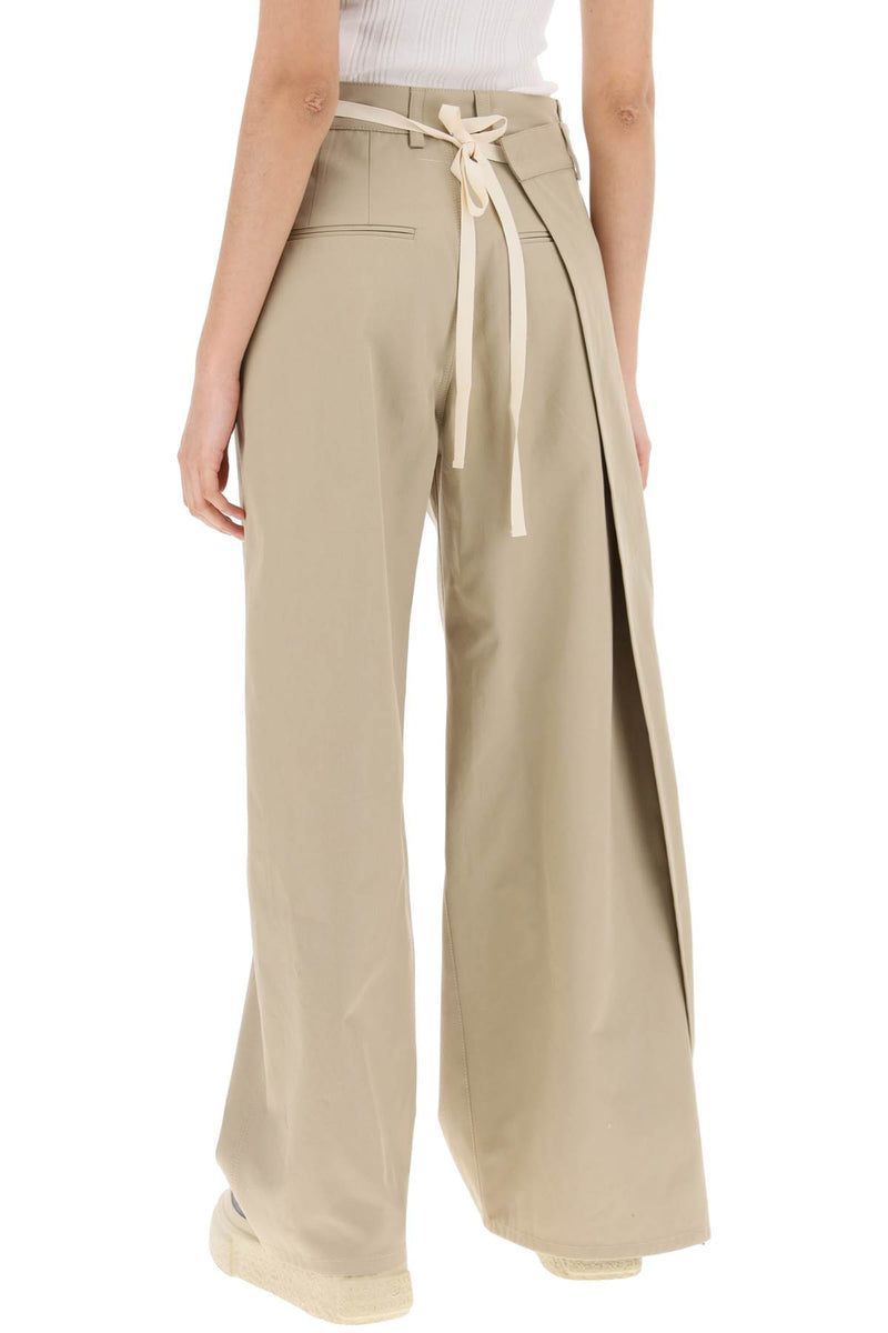 Mm6 Maison Margiela Women's Cotton Gabardine Trousers