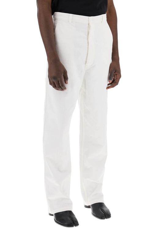 Mm6 Maison Margiela Men's Cotton Bull Pants In Eight Words