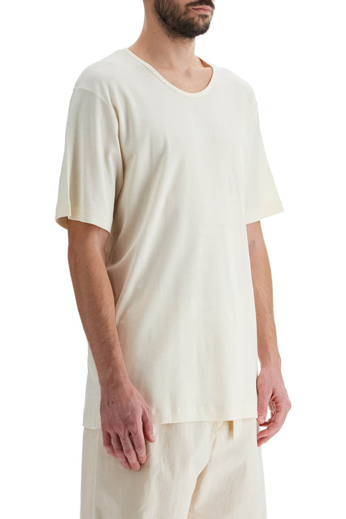 Lemaire Men's T-Shirt With Wide Round Neck