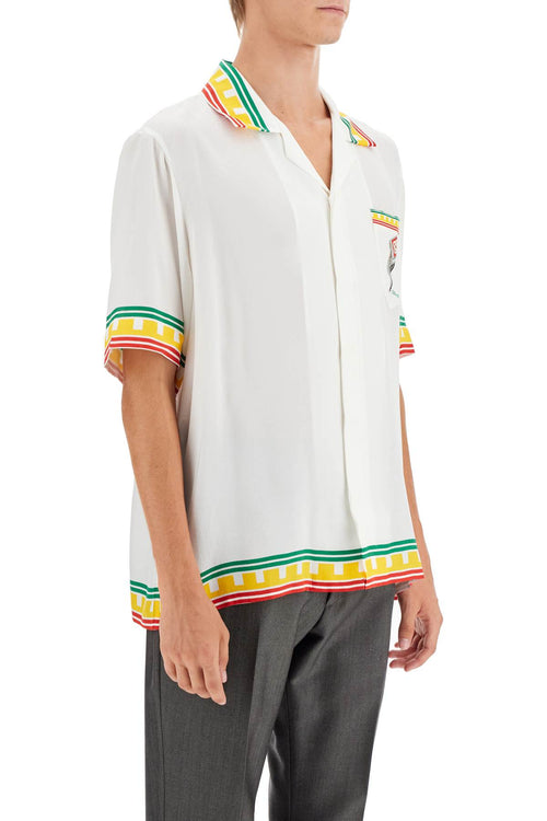 Casablanca Men's Silk Leaning Column Shirt