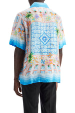 Casablanca Men's Short-Sleeved Silk Shirt