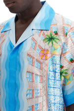 Casablanca Men's Short-Sleeved Silk Shirt