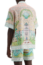 Casablanca Men's Short-Sleeved Linen Shirt For Men