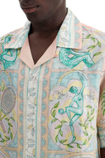 Casablanca Men's Short-Sleeved Linen Shirt For Men