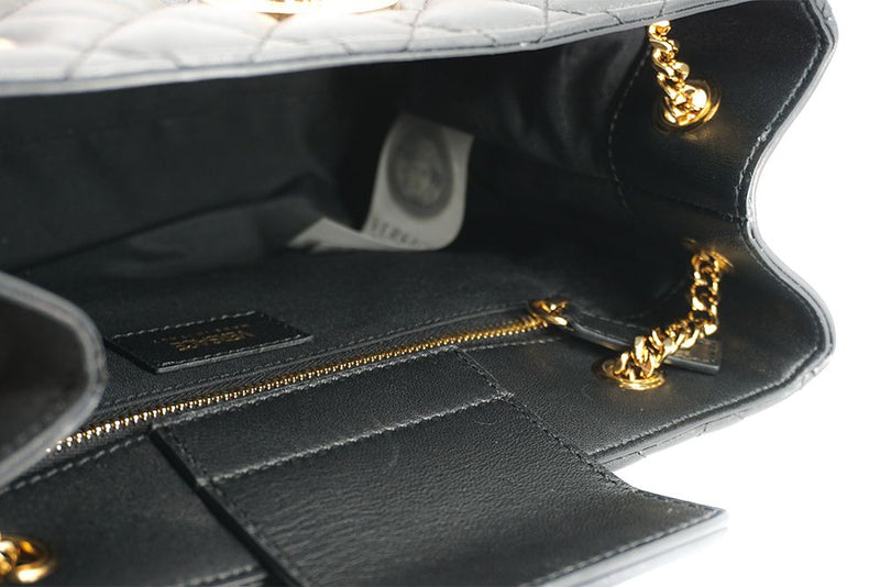 Versace Medusa Evening Bag In Black Quilted Nappa Leather