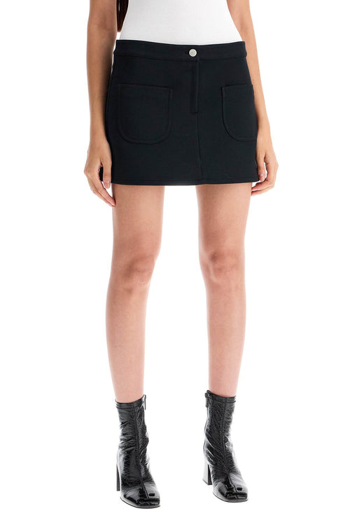 Courreges Women's 2-Pocket Twill Mini Skirt