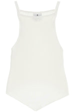 Courreges Women's 'Ribbed Knit Tank Top With Pointed Hem