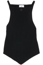 Courreges Women's 'Ribbed Knit Tank Top With Pointed Hem