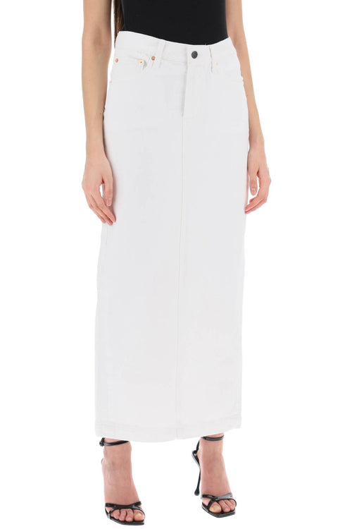 Wardrobe.Nyc Women's Denim Column Skirt With A Slim