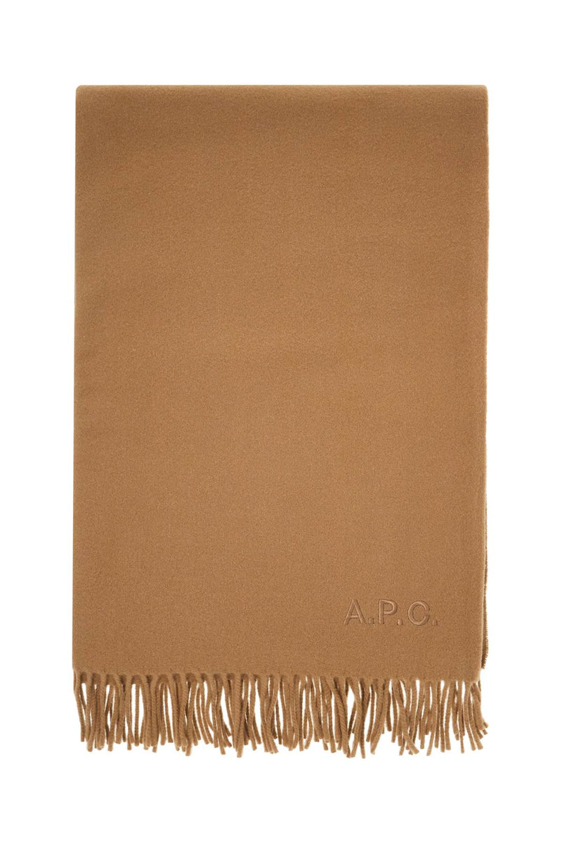 A.P.C. Men's Alix Brodée Wool Scarf