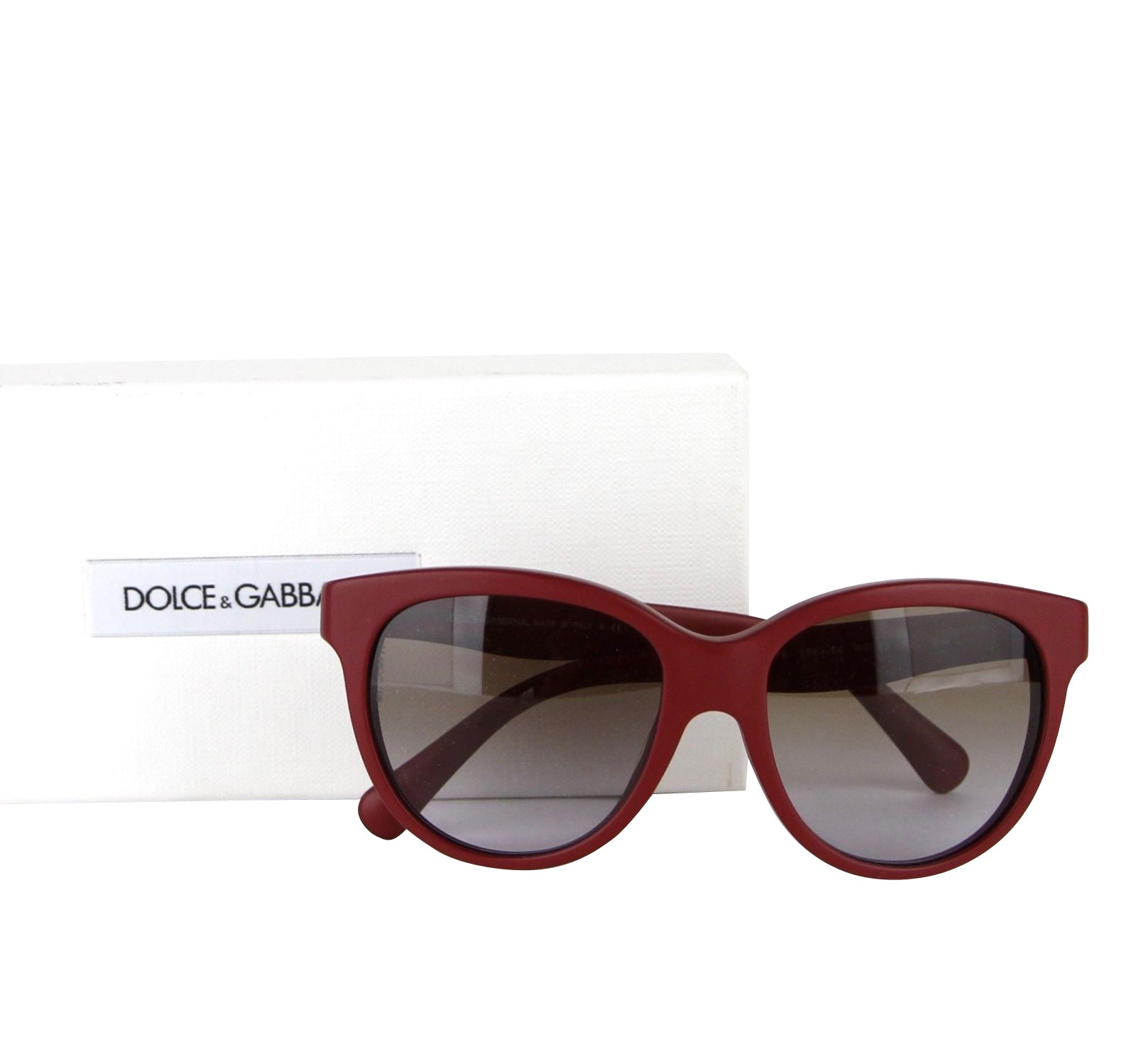 Dolce & Gabbana Girls Red Matt Silk Cat Eye Acetate Frame Sunglasses 4176 2583/68