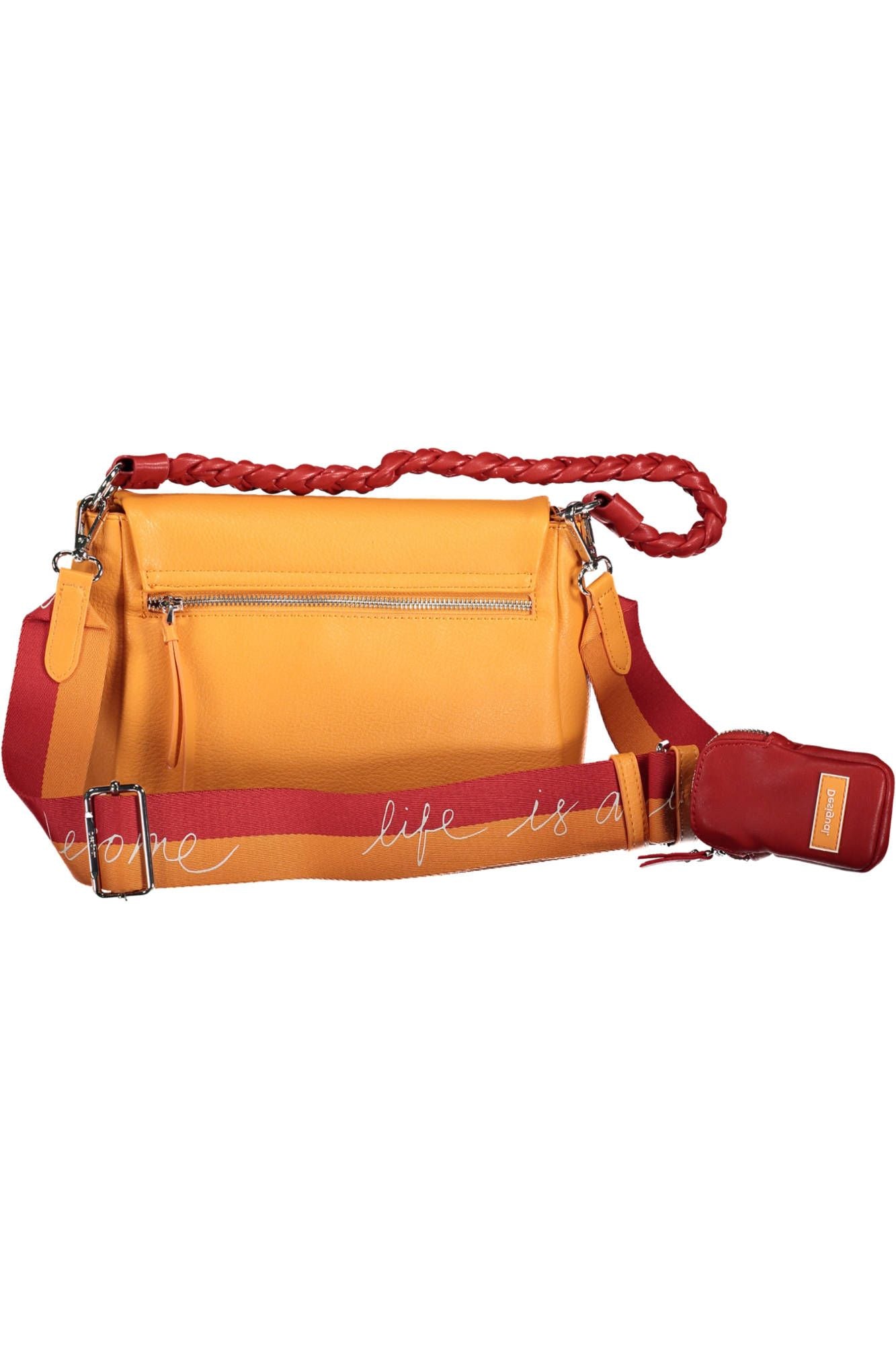 Desigual Chic Orange Polyurethane Crossbody Women's Bag