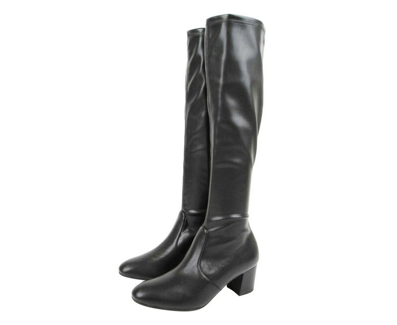 Stuart Weitzman Women's Frannie Black Nappa Leather Knee-High Boot (36 / 5.5 B)