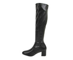 Stuart Weitzman Women's Frannie Black Nappa Leather Knee-High Boot (36 / 5.5 B)