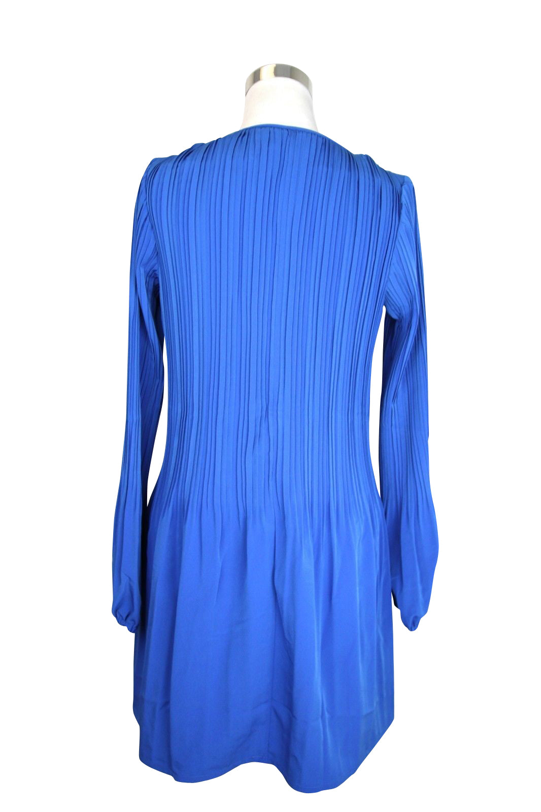 Maje Women's A-line Medium Blue Polyester Long Sleeve Pleated Dress (2)