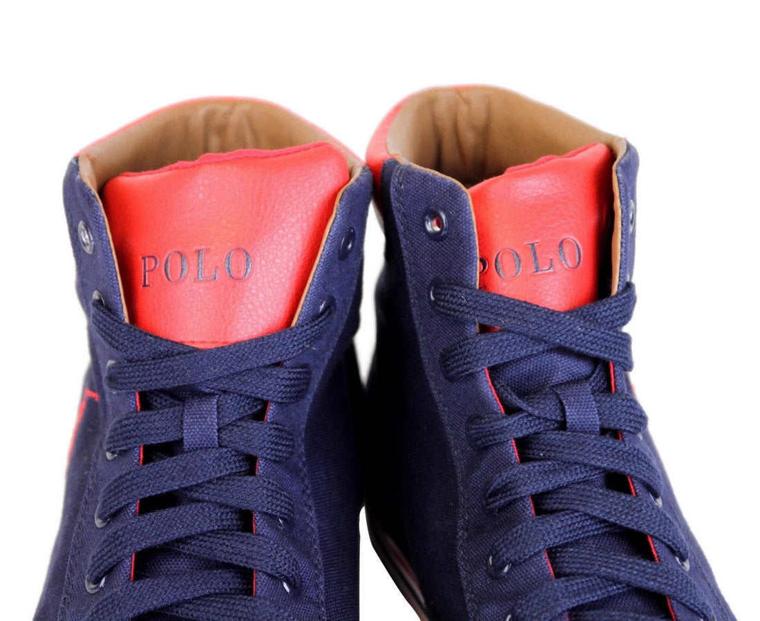 Polo Ralph Lauren Men's Harvey Canvas High Top Sneaker With Logo