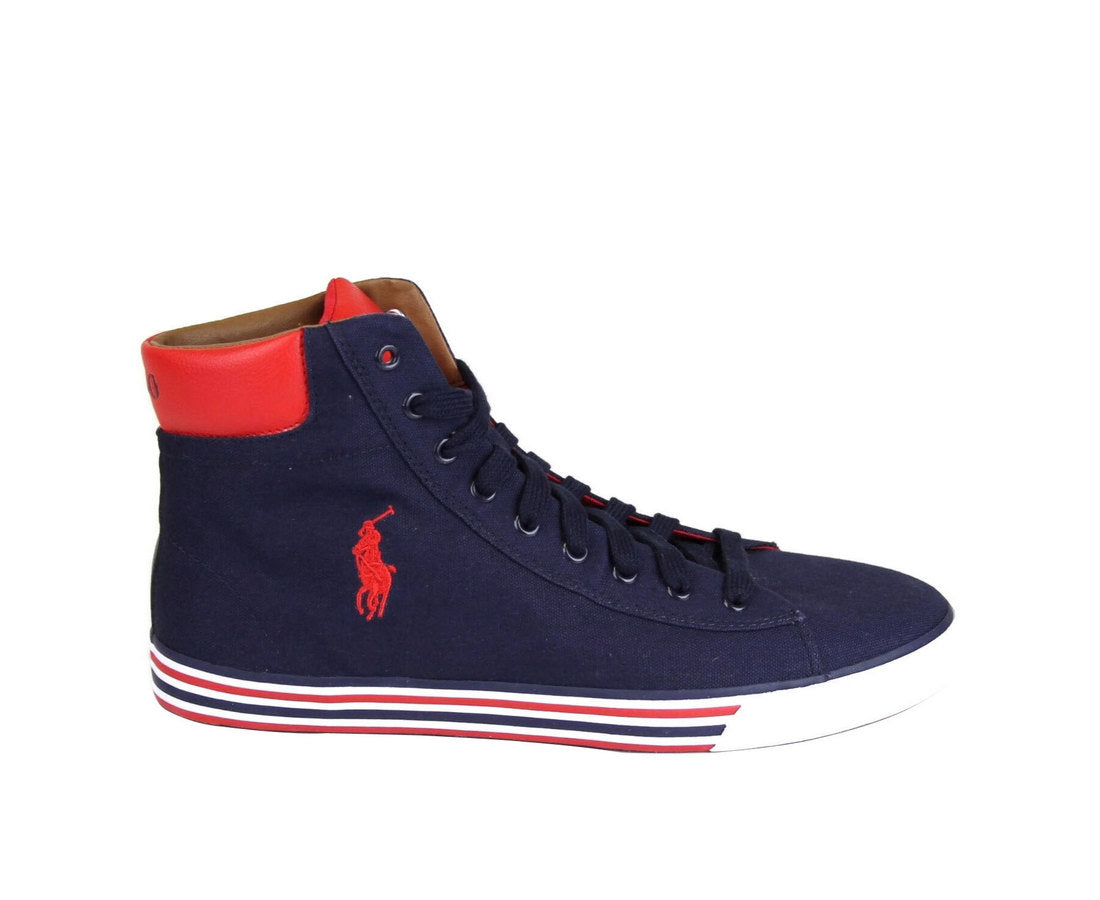 Polo Ralph Lauren Men's Harvey Canvas High Top Sneaker With Logo