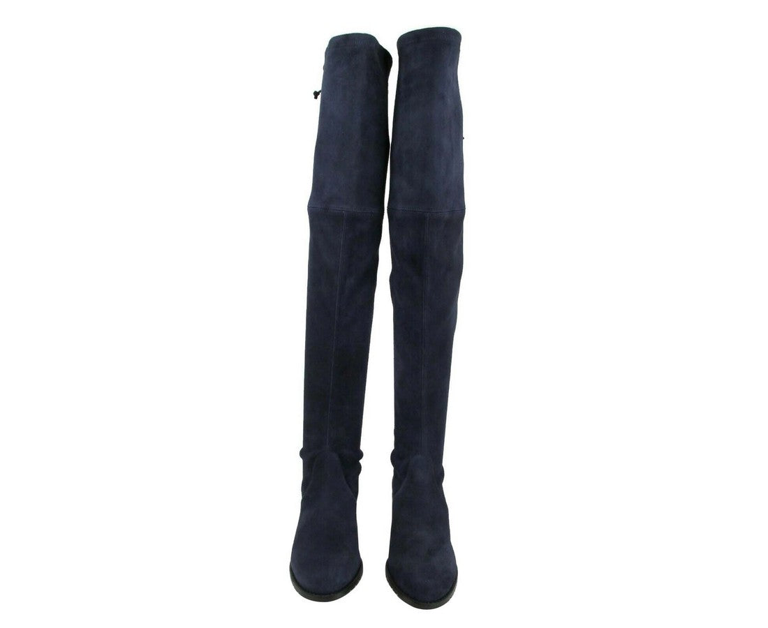 Stuart Weitzman Women's Midland Nice Blue Suede Knee High Boot