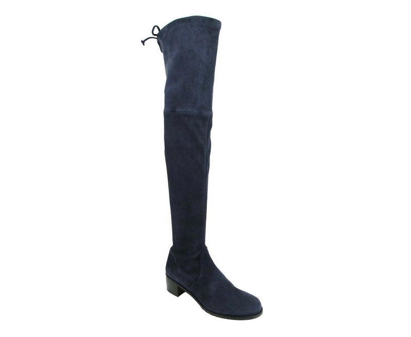 Stuart Weitzman Women's Midland Nice Blue Suede Knee High Boot