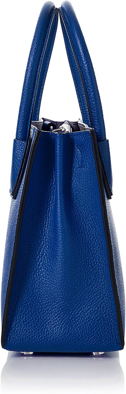 Michael Kors Mercer Medium Pebbled Leather Crossbody Bag- Blue