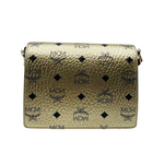 MCM Women's Patricia Mini Berlin Gold Coated Canvas Crossbody Bag