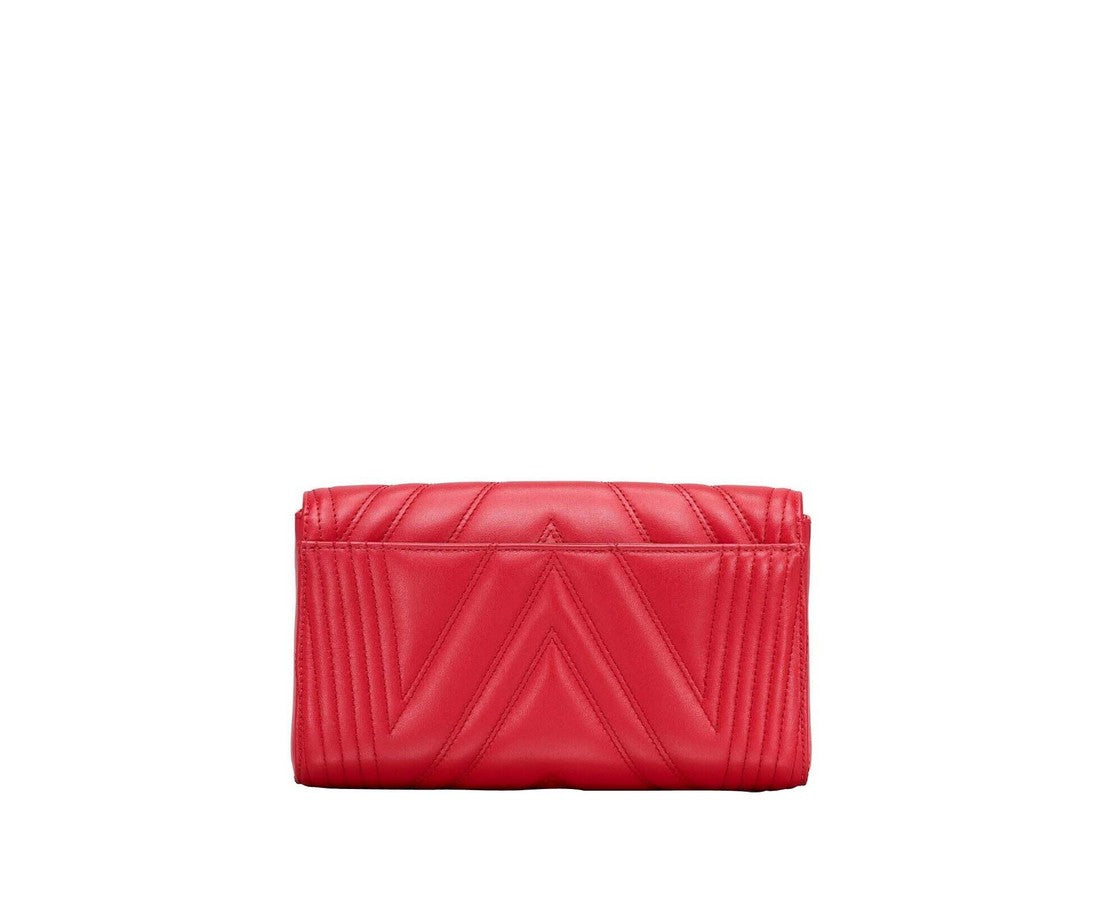 MCM Women's Red Quilted Leather Millie Crossbody Chain Bag