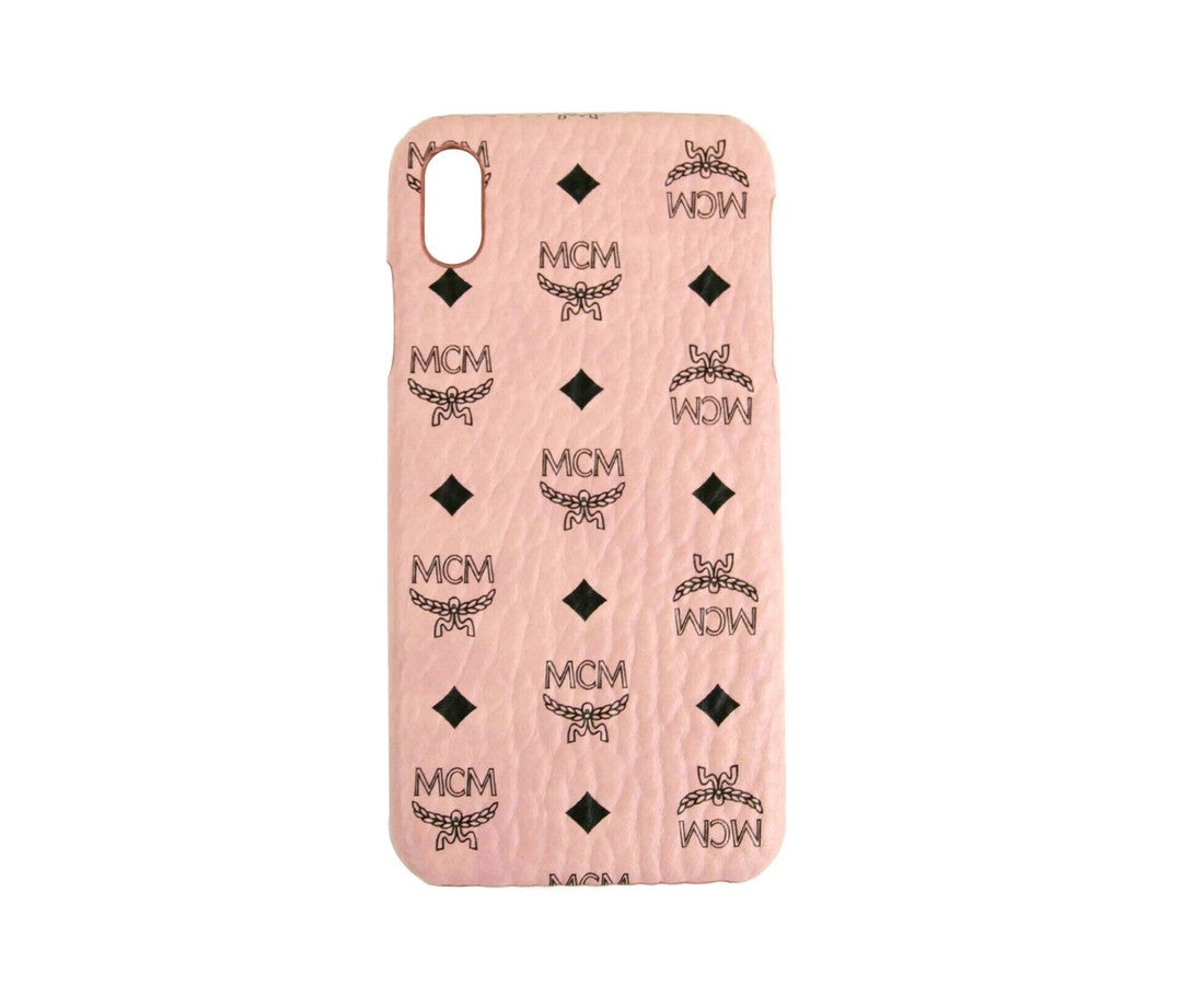 MCM Unisex Soft Pink Visetos iPhone XS Max Cell Phone Case