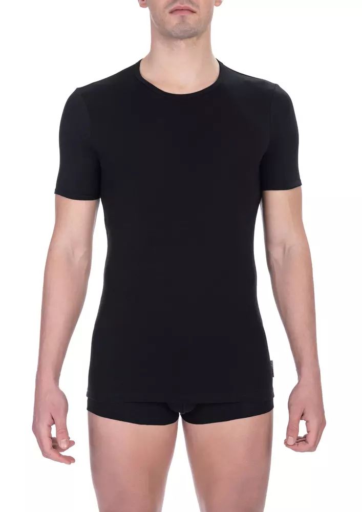Bikkembergs Sleek Crew Neck Dual-Pack T-Shirts in Men's Black