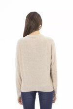 Baldinini Trend Elegant Beige Crew Neck Sweater for Women's Women