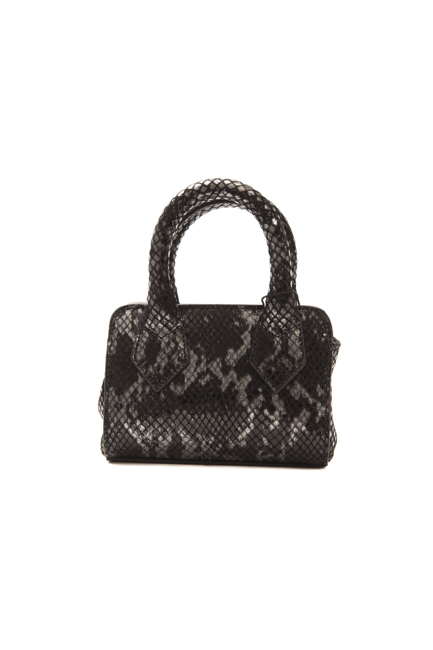 Pompei Donatella Chic Leather Mini Tote with Python Women's Print