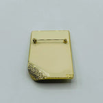 Swarovski Crystal Encrusted 8 of Diamonds Playing Card Brooch Pin