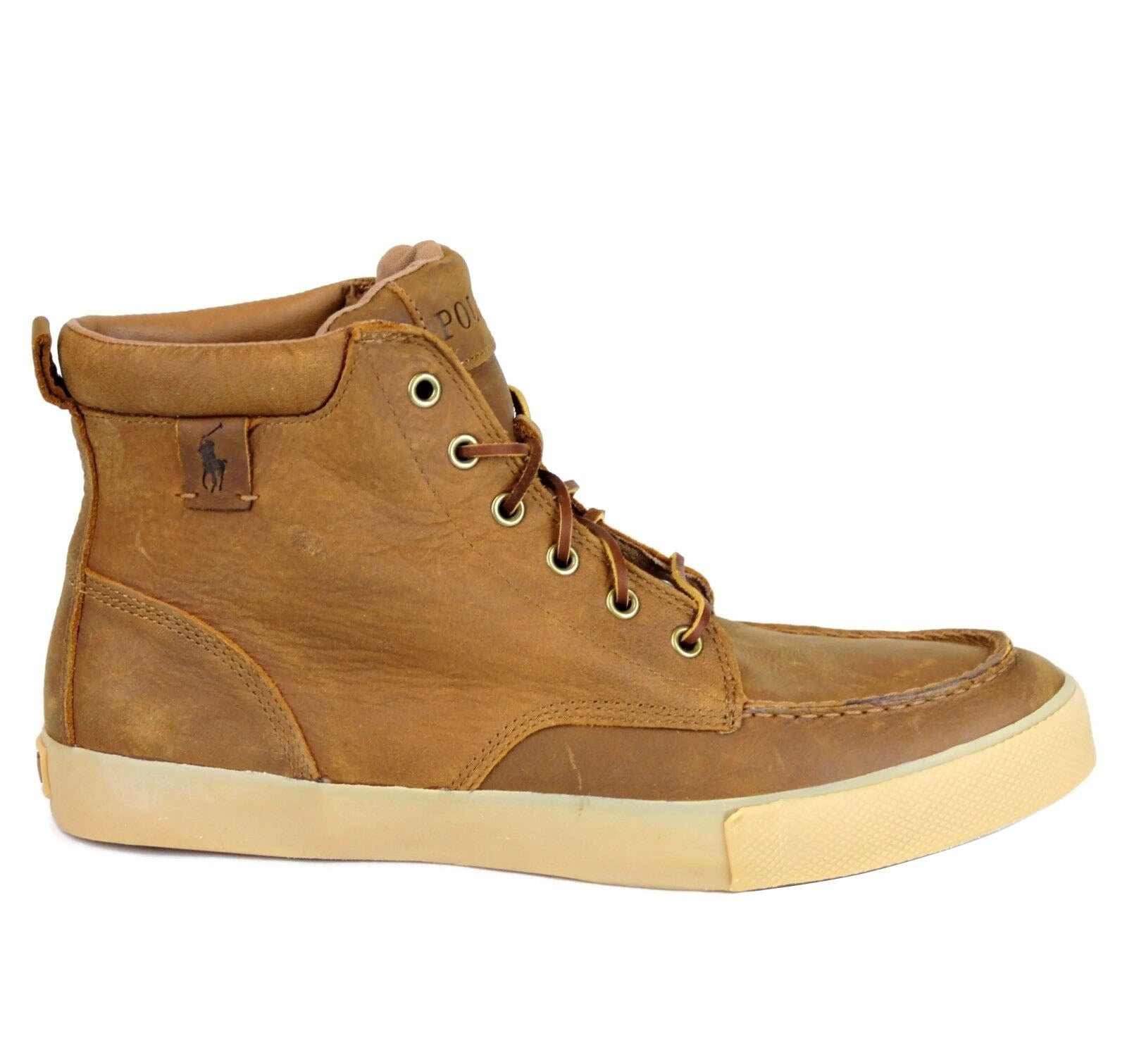 Polo Ralph Lauren Men's Tedd Leather High Top Sneaker With Logo