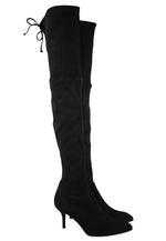 Stuart Weitzman Women's Black Suede Solid Tiemodel Over-The-Knee Boot