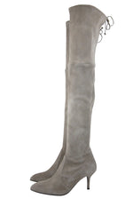 Stuart Weitzman Women's Solid Tiemodel Taupe Suede Over-The-Knee Boot