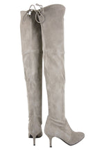 Stuart Weitzman Women's Solid Tiemodel Taupe Suede Over-The-Knee Boot