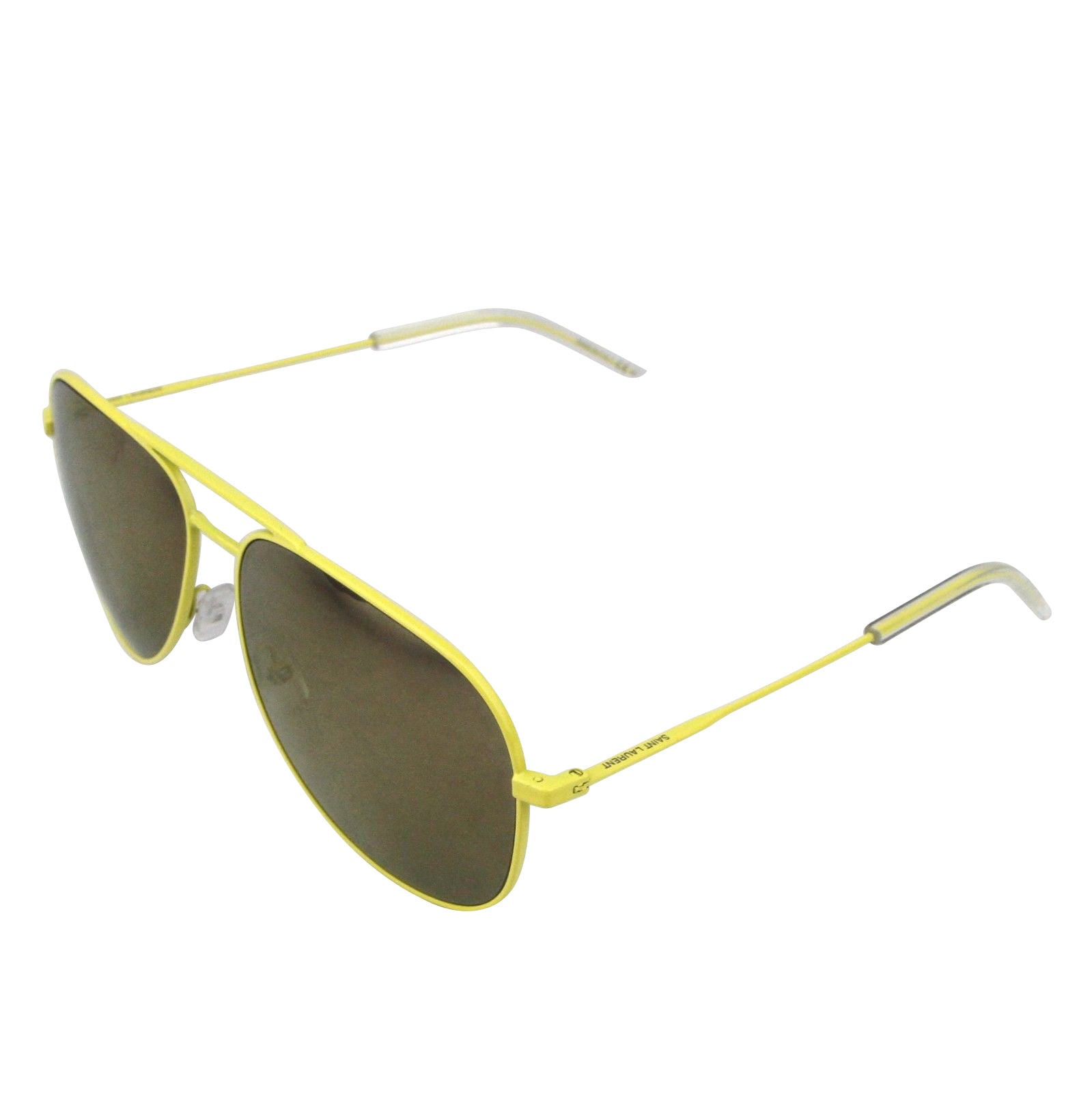 Saint Laurent Men's Yellow Metal Classic 11 Aviator Sunglasses ABWJA 322608 7502