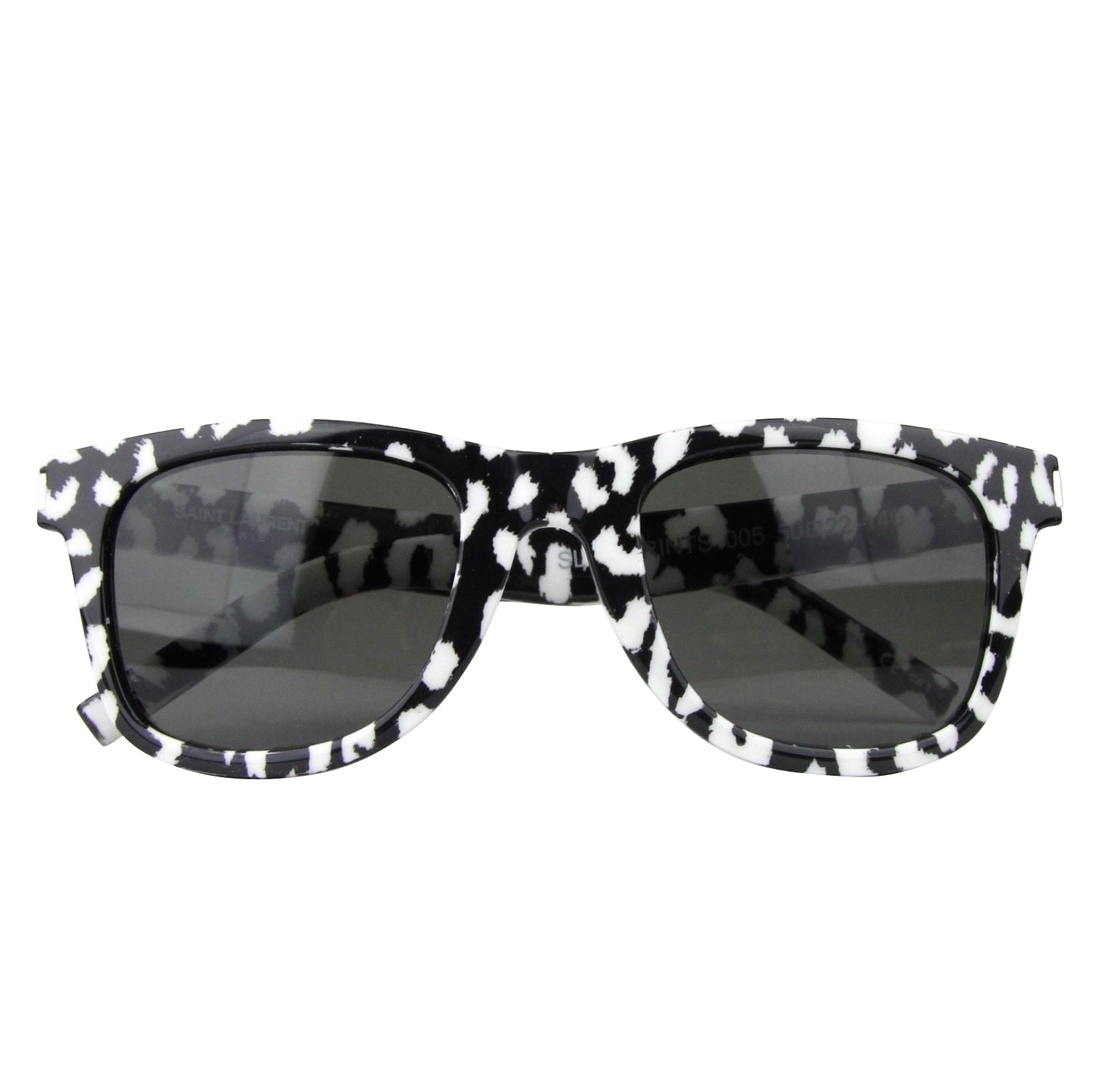 Saint Laurent Unisex White / Black Cheetah Print Sunglasses SL 51 Prints 447676 1098